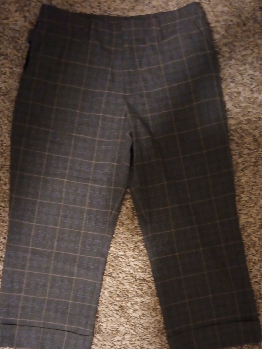 Women's Gray Plaid Dress Pants 9 West Size 8